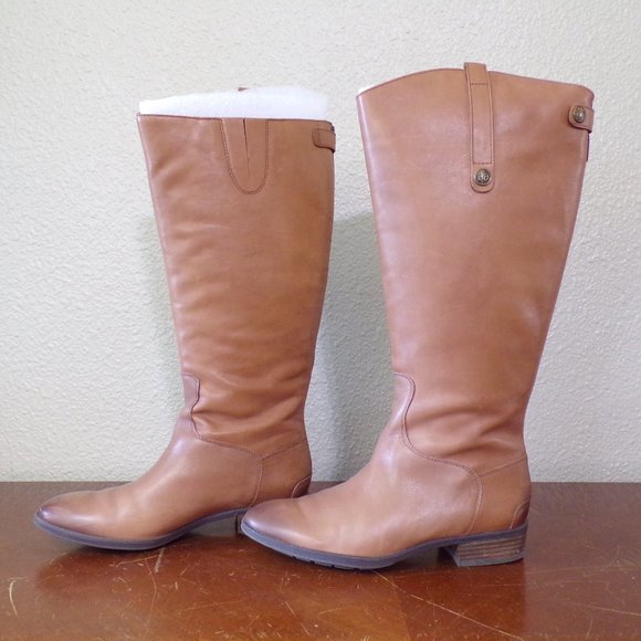 Sam Edelman Penny 2 Wide Calf Leather Boots Women - Picture 3 of 8